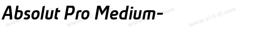 Absolut Pro Medium字体转换